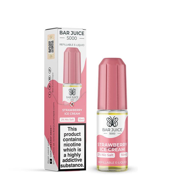 Bar Juice 5000 Strawberry Ice Cream Nic Salt - 20mg 10ml Nic Salt Bar Juice 5000