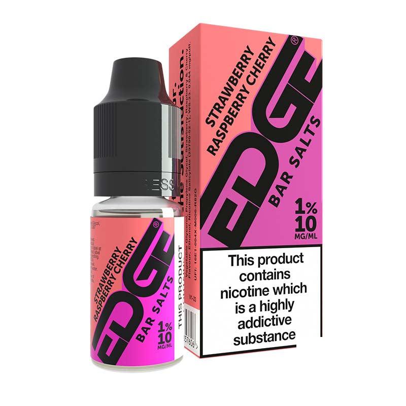 Edge Bar Salts Strawberry Raspberry Cherry Ice Nic Salts - 20mg 10ml Nic Salt Edge