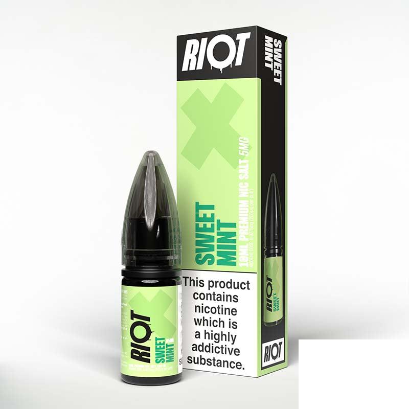 Riot X 5mg Nic Salt - Sweet Mint 5mg 10ml Nic Salt Riot E Liquid