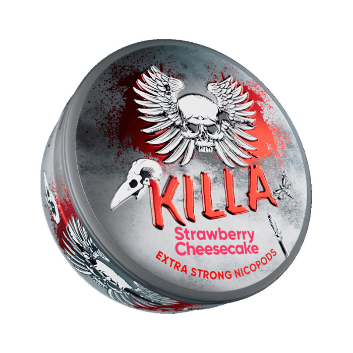 Killa Nicotine Pouches - Strawberry Cheesecake 16.5 MG Nicotine Pouches Killa