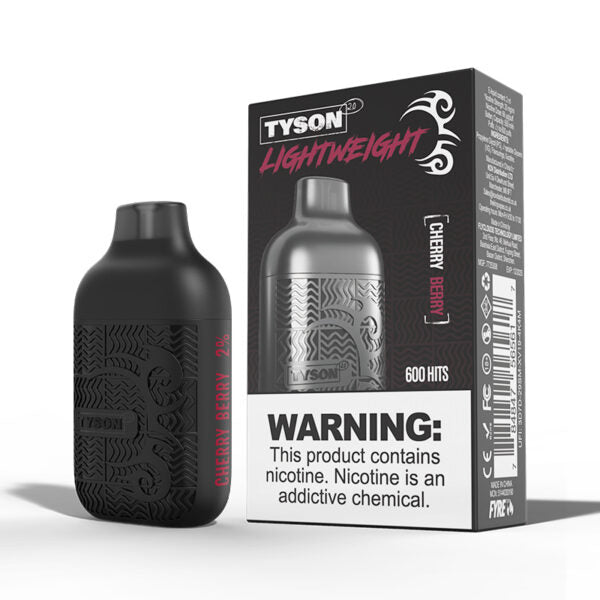 Bulk Buy Tyson 2.0 Disposable Vapes Box of 10 Disposable Tyson Cherry Berry  