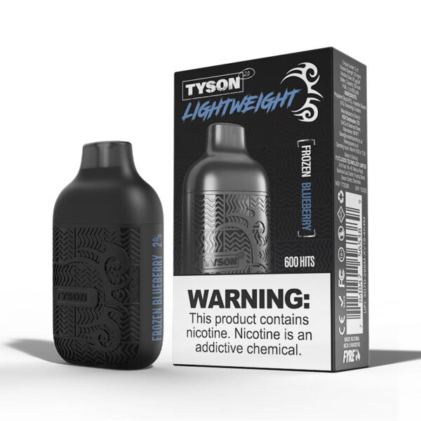 Bulk Buy Tyson 2.0 Disposable Vapes Box of 10 Disposable Tyson Frozen Blueberry  