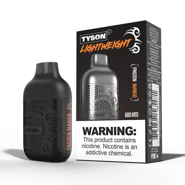 Bulk Buy Tyson 2.0 Disposable Vapes Box of 10 Disposable Tyson Frozen Mango  