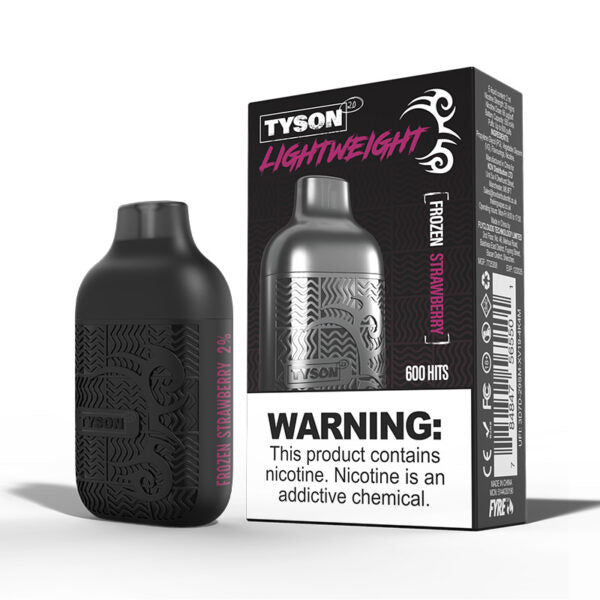 Bulk Buy Tyson 2.0 Disposable Vapes Box of 10 Disposable Tyson Frozen Strawberry  