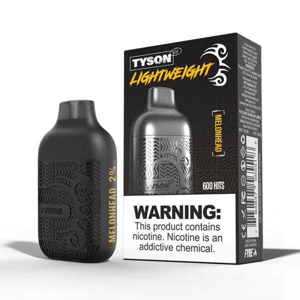 Bulk Buy Tyson 2.0 Disposable Vapes Box of 10 Disposable Tyson Melon Head  