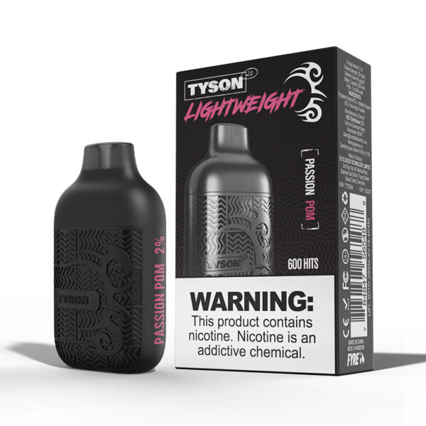 Bulk Buy Tyson 2.0 Disposable Vapes Box of 10 Disposable Tyson Passion Pom  
