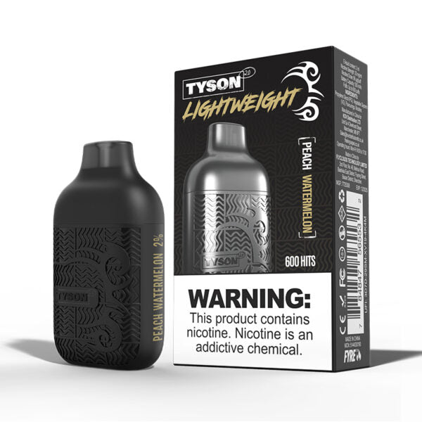 Bulk Buy Tyson 2.0 Disposable Vapes Box of 10 Disposable Tyson Peach Watermelon  