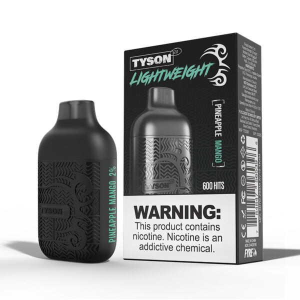 Bulk Buy Tyson 2.0 Disposable Vapes Box of 10 Disposable Tyson Pineapple Mango  