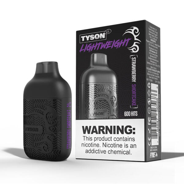 Bulk Buy Tyson 2.0 Disposable Vapes Box of 10 Disposable Tyson Strawberry Shortcake  