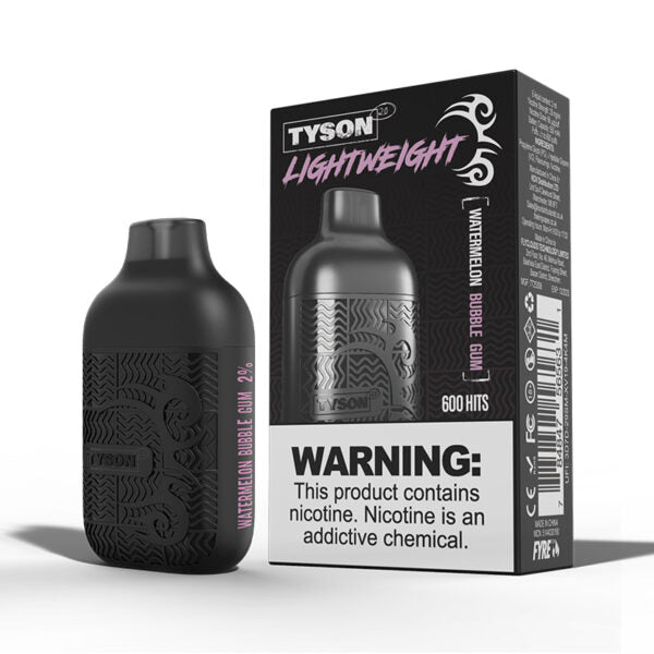 Bulk Buy Tyson 2.0 Disposable Vapes Box of 10 Disposable Tyson Watermelon Bubble Gum  