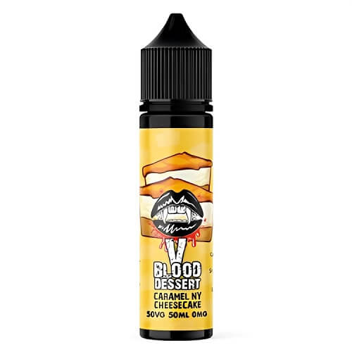 V Blood Shortfill 50ml E-Liquid All Ranges - Caramel NY Cheesecake Dessert E-Liquid V Blood