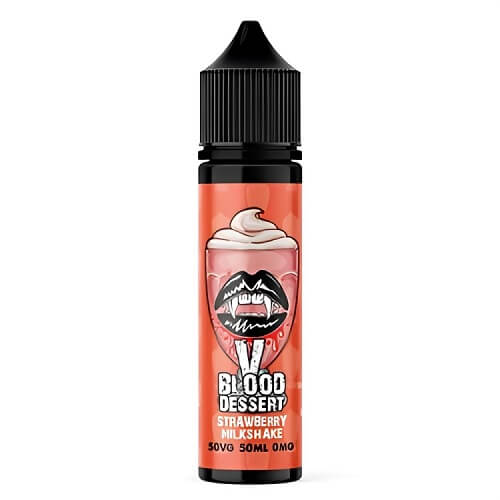 V Blood Shortfill 50ml E-Liquid All Ranges - Strawberry Milkshake Dessert E-Liquid V Blood