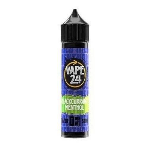 Vape 24 50ml Shortfill - Blackcurrant Menthol E-Liquid Vape 24