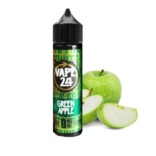 Vape 24 50ml Shortfill - Green Apple E-Liquid Vape 24