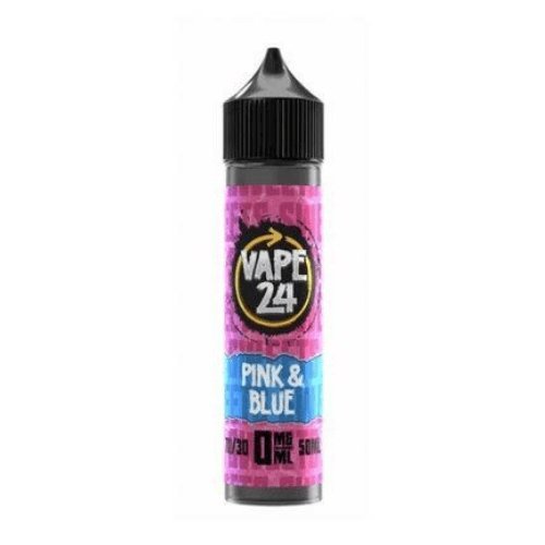 Vape 24 50ml Shortfill - Pink & Blue E-Liquid Vape 24