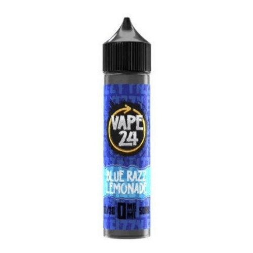 Vape 24 50ml Shortfill - Blue Razz Lemonade E-Liquid Vape 24