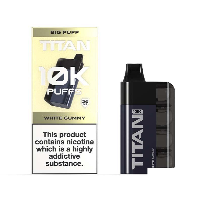 Titan 10K Legal Big Puff Vape Device - White Gummy 20mg Legal Big Puff Device Titan